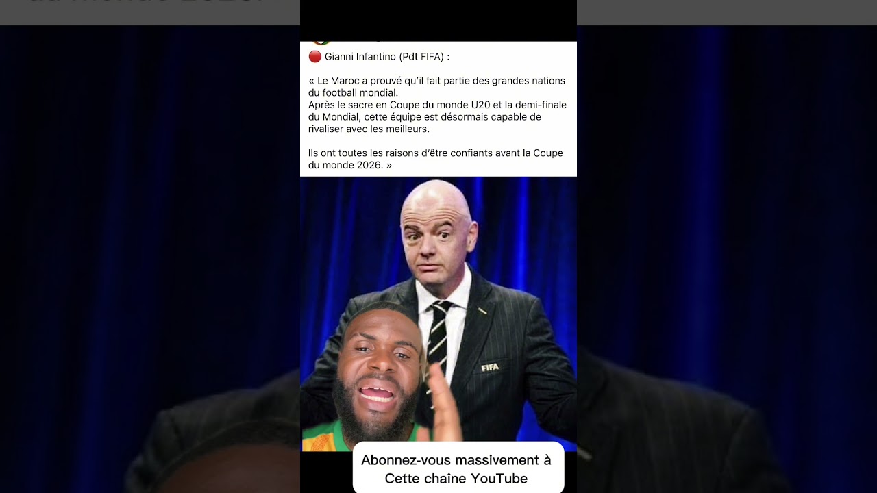 Le président de la FIFA s’exprime sur le cas du Maroc 🇲🇦