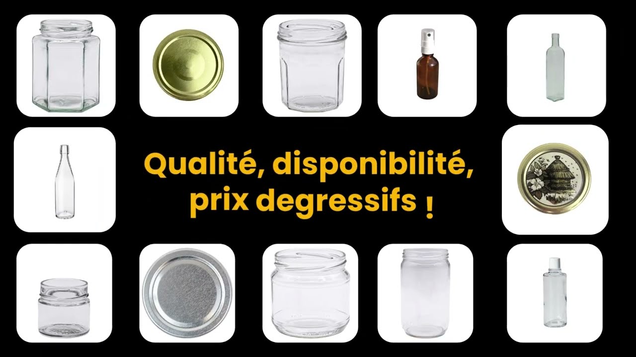 Emballages en verre pour tous vos besoins : miel, confiture, et plus