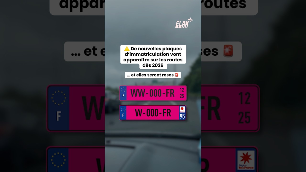 De nouvelles plaques d’immatriculation vont apparaître dès 2026, et elles seront roses !